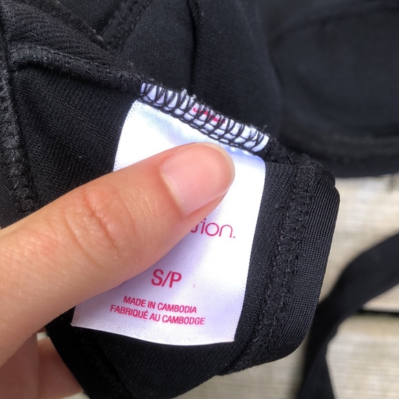 Black Studded Bandeau Swim Top (Size S) - Picture 3 of 7